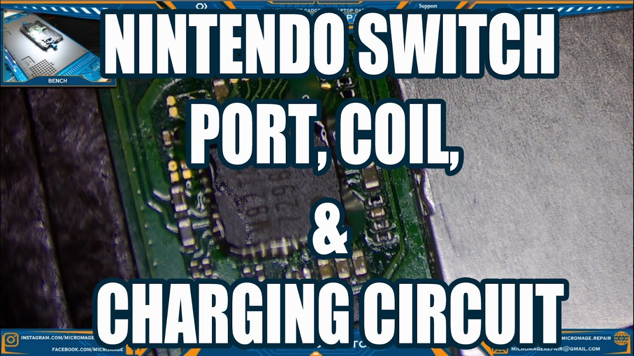 Nintendo Switch, Port, Coil, and Charging Circuit