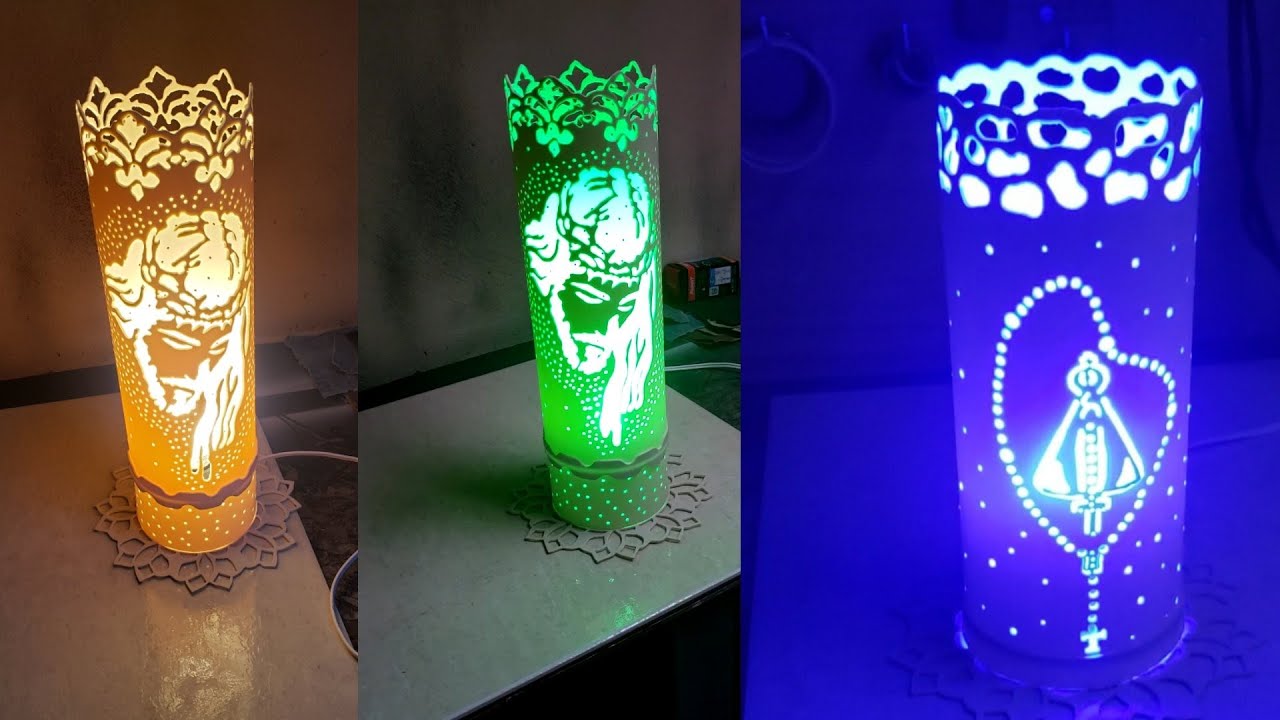 Lumin&aacute;rias de pvc , ARTESANATOS