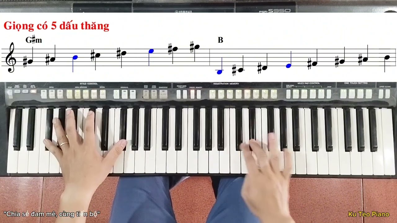 Hướng dẫn các TONE GIỌNG có từ 0 đến 7 DẤU THĂNG trong âm nhạc | Ku Tèo Piano.