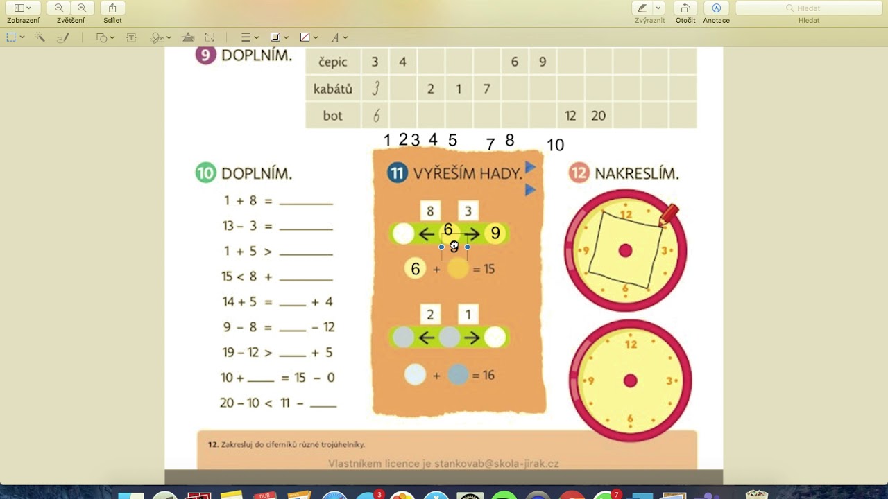 Hejného matematika 1. třída, str. 45 HADI