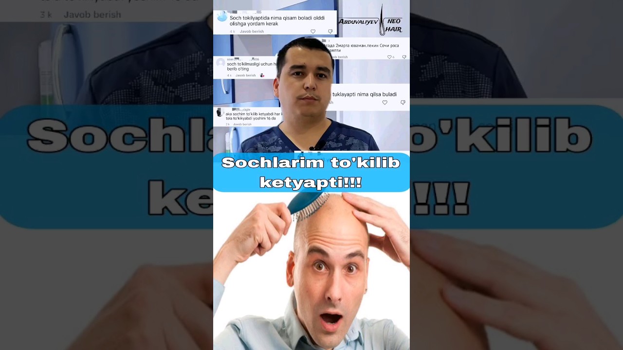 SOCHINGIZ TO&lsquo;KILADIMI? Dr.Abduvaliyev #foydali #foydalimaslahat #soch