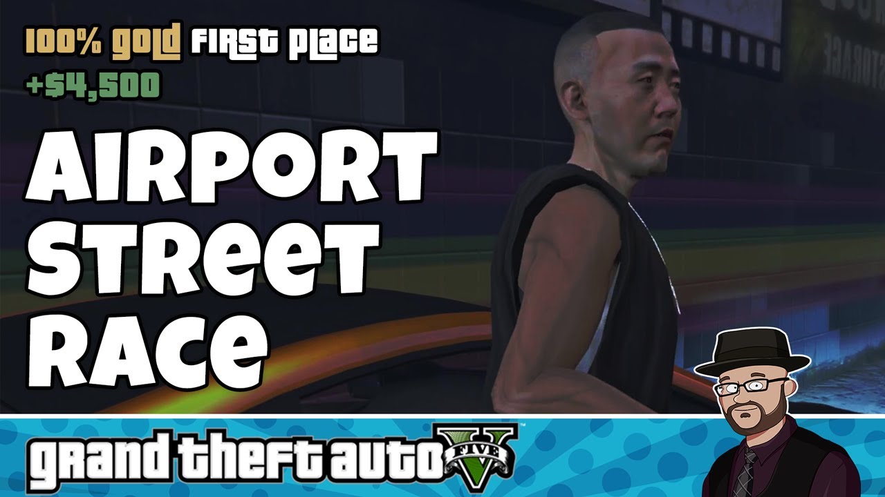 Gold in GTA 5 Airport Race Walkthrough | First in GTA5 Airport Race