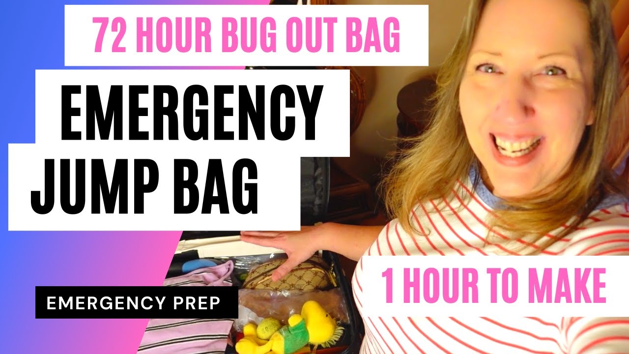 Emergency Jump Bag:  Prep to Evacuate in Comfort,  Personalized Bug Out Bag for you, pets, families