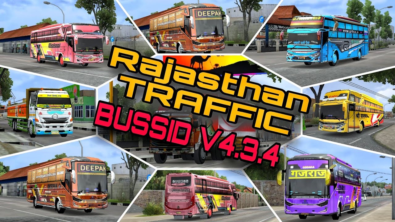 New Rajasthan TRAFFIC MOD BUSSID v4.3.4 rajasthan traffic download bus Simulator lndonesia