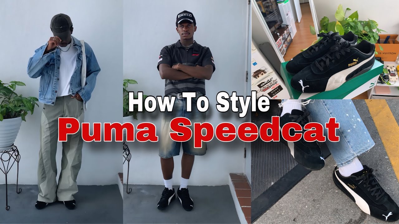 How To Style  Black Puma Speedcats | MEN FASHION