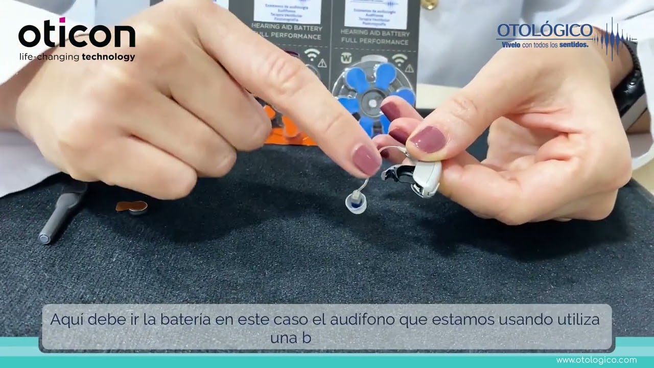 Audífonos Oticon -- Cambio de baterías -- Otológico -- Clínica Imbanaco