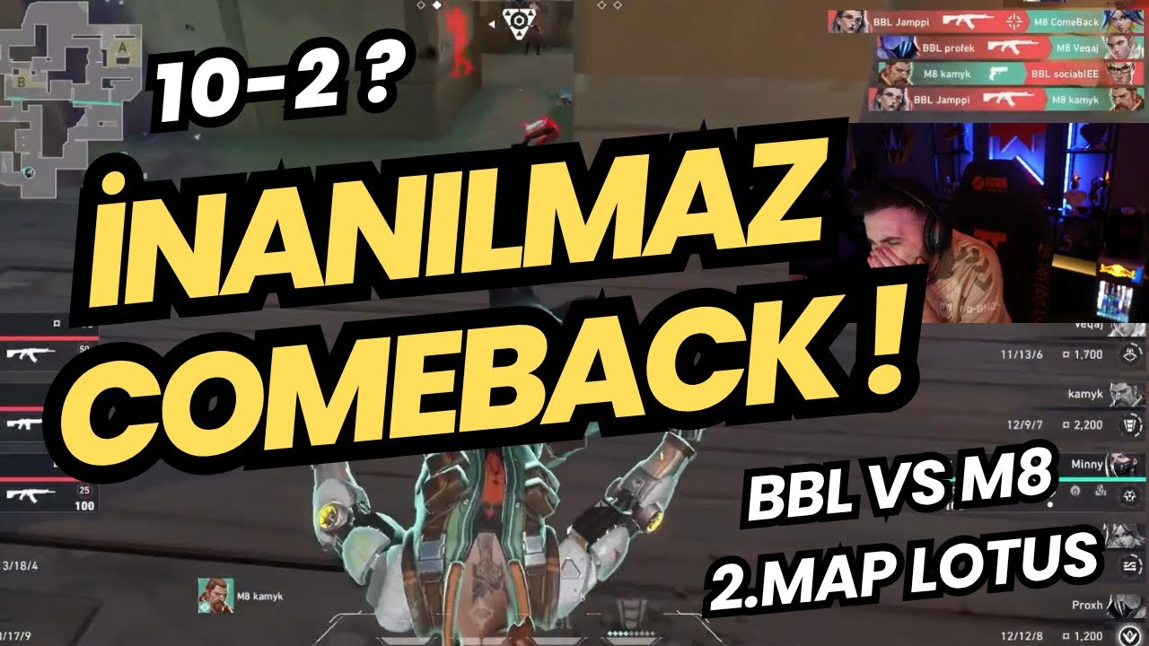 BBL İMKANSIZ COMEBACK ATINCA FERİT ÇILDIRIYOR! | BBL VS M8 2.MAP LOTUS VALORANT EMEA 2025
