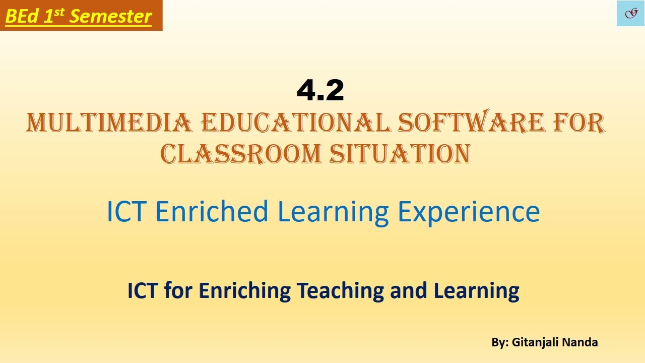 4.2- Multimedia educational software for classroom situation