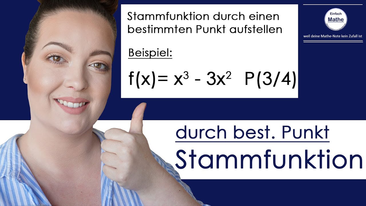 Stammfunktion durch Punkt | Integrationskonstante bestimmen by einfach mathe!