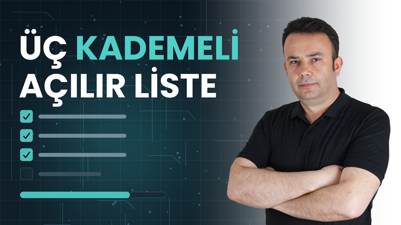 Excel Birbirine bağlı üç hücrede Veri Doğrulama Kullanma