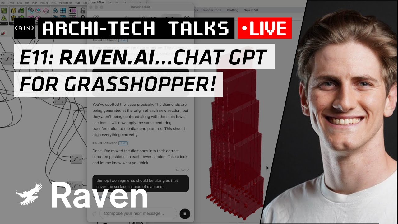 Archi-Tech Talk E11: E11: Raven.AI...Chat GPT для Grasshopper!