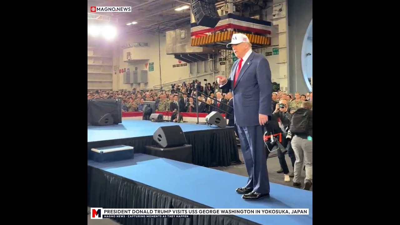 🇺🇸 President Donald Trump's Best Moments on USS George Washington in Yokosuka, Japan 🇯🇵