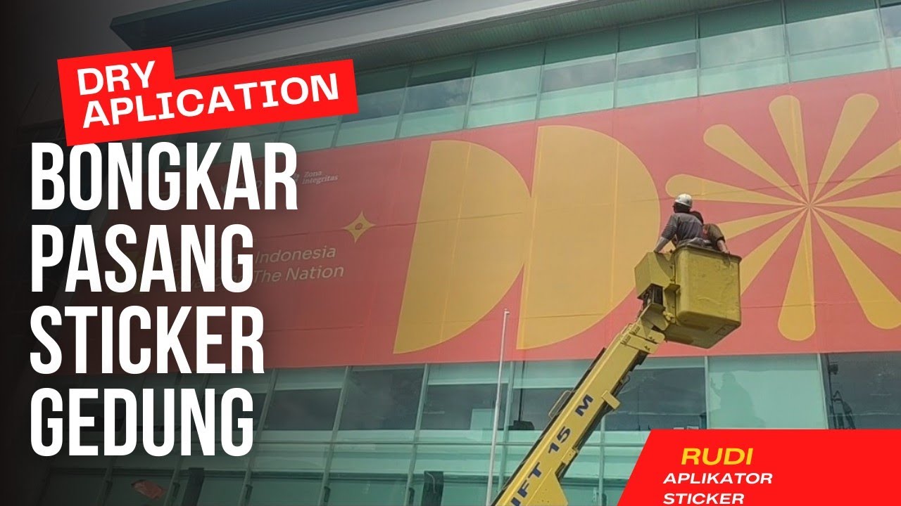 installation of building stickers, one way vision stickers