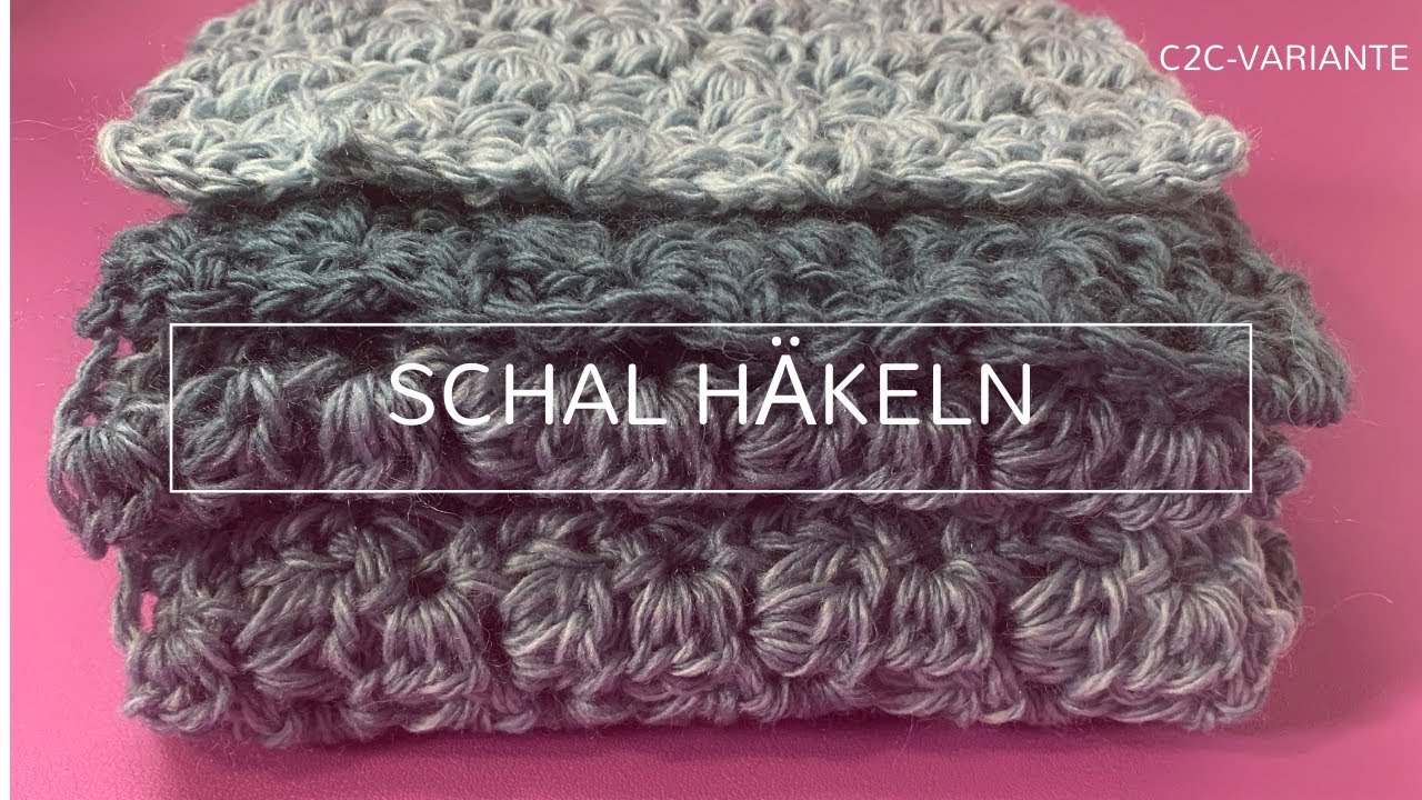 Schal häkeln in C2C-Variante