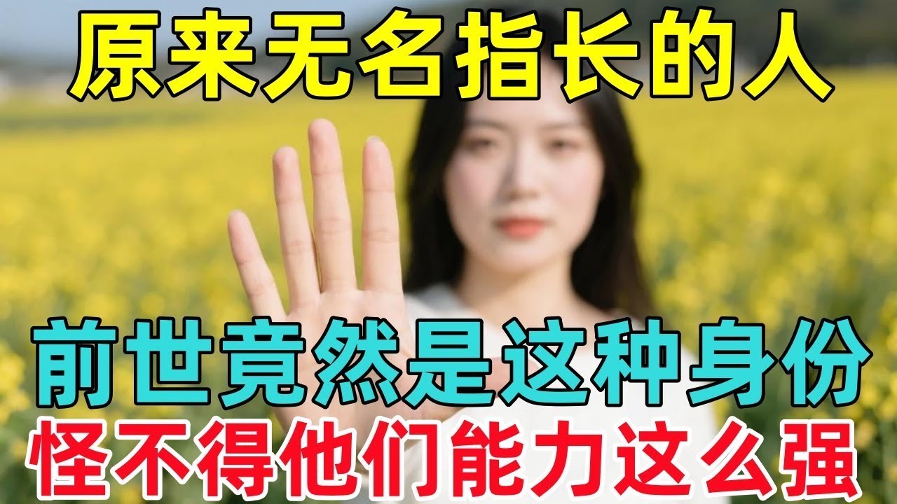 原来无名指长的人前世竟然是这种身份，怪不得他们能力这么强！