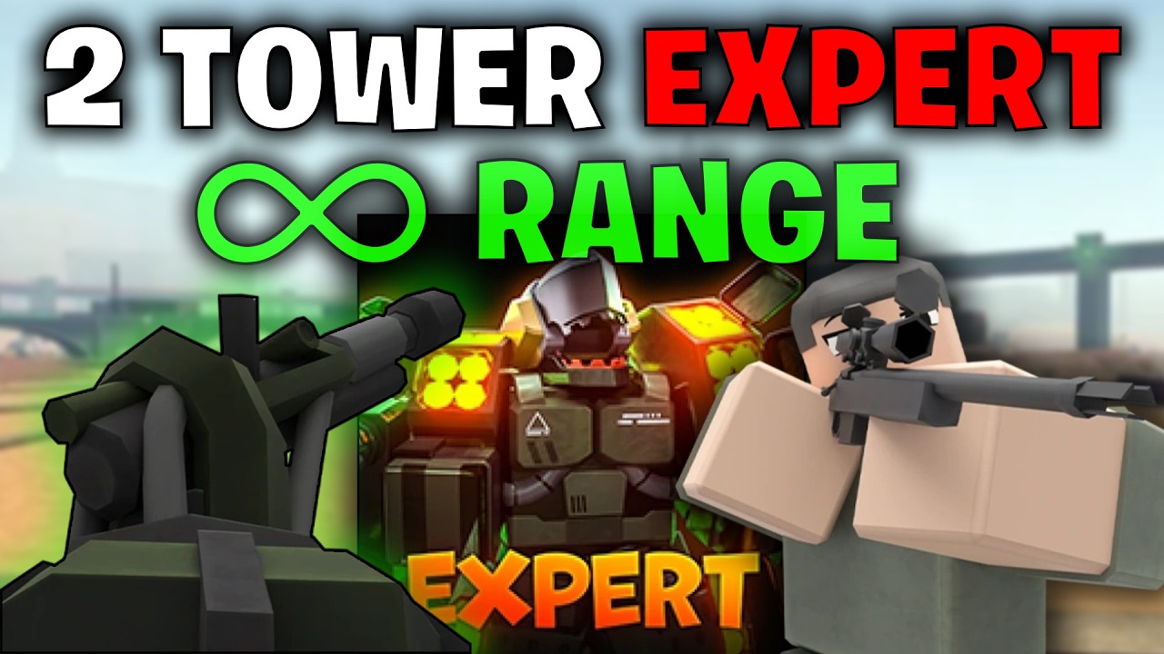 Soloing Expert Mode with 2 Towers -  Roblox Tower Defense X