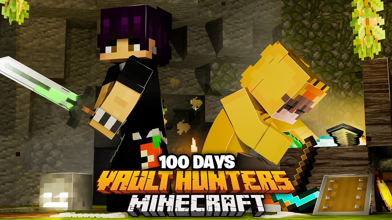 We Survived 100 Days in Vault Hunters Minecraft...