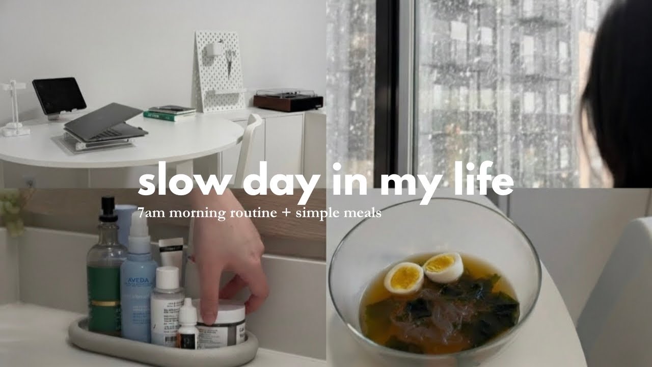 slow day in my life  | 7 am winter morning reset, simple meals, assembling furniture (ft. ikea)