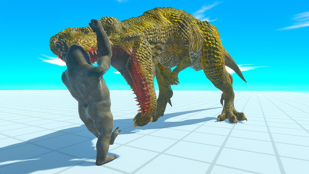 T-REX vs GORILLA - Ultimate Dinosaur vs Monster Battle | Animal Revolt Battle Simulator