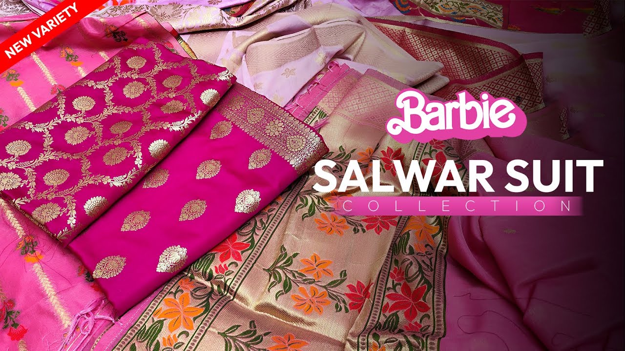 Barbie Collection! Fresh Variety of Pink Banarasi Salwar Suit | Mohsin Textiles