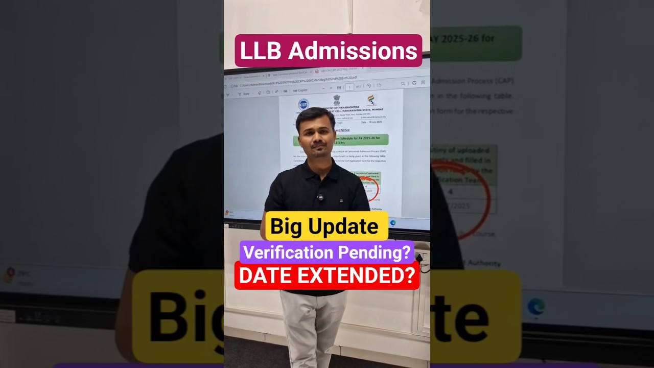 LAW Admission Update  LLB 3 year CAP Registration Date Extended # #lawcet2025 #lawadmission2025