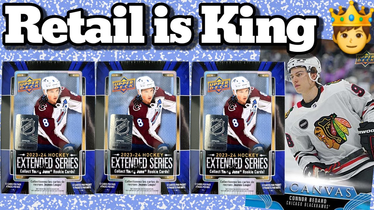 Opening Three(3)!! 2023-24 Upper Deck Extended Series Hockey Retail Blaster Box Break!!