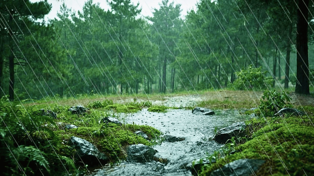 🌲 Barulho de Chuva Relaxante para Relaxar em 5 Minutos | Som de Chuva Suave para Acalmar a Mente