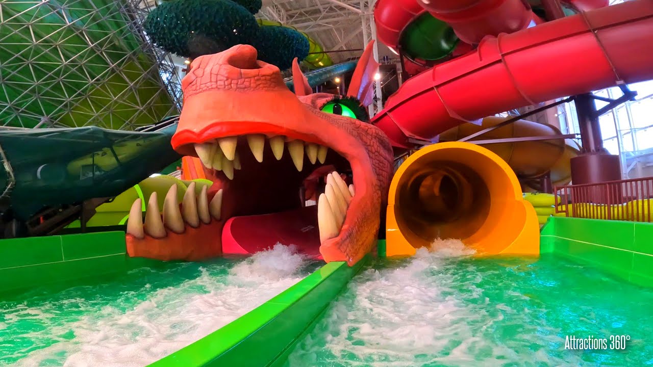Shrek Water Slide Raft Ride | DreamWorks Water Park 2022 | Funnel Water Slide
