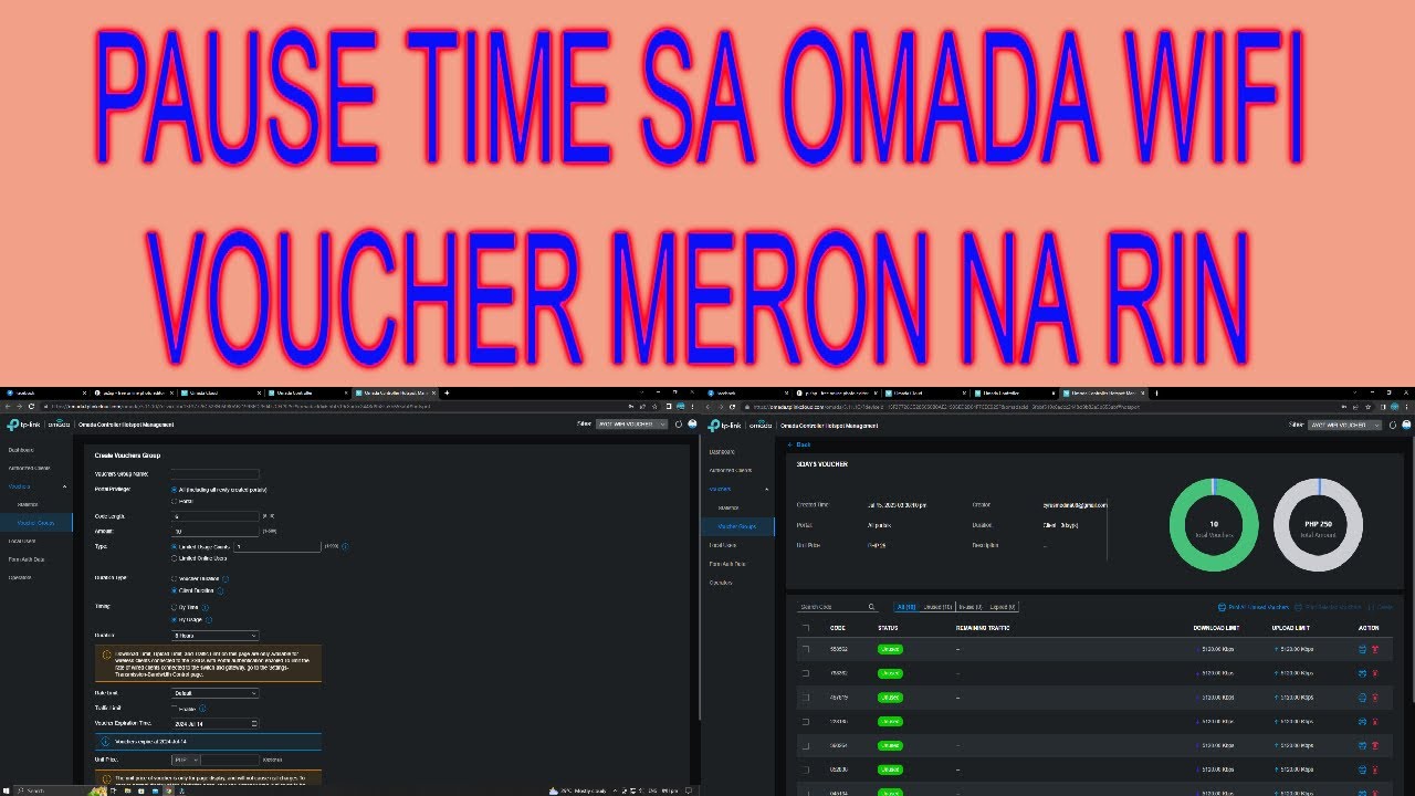 PAUSE TIME SA OMADA WIFI VOUCHER MERON NA RIN