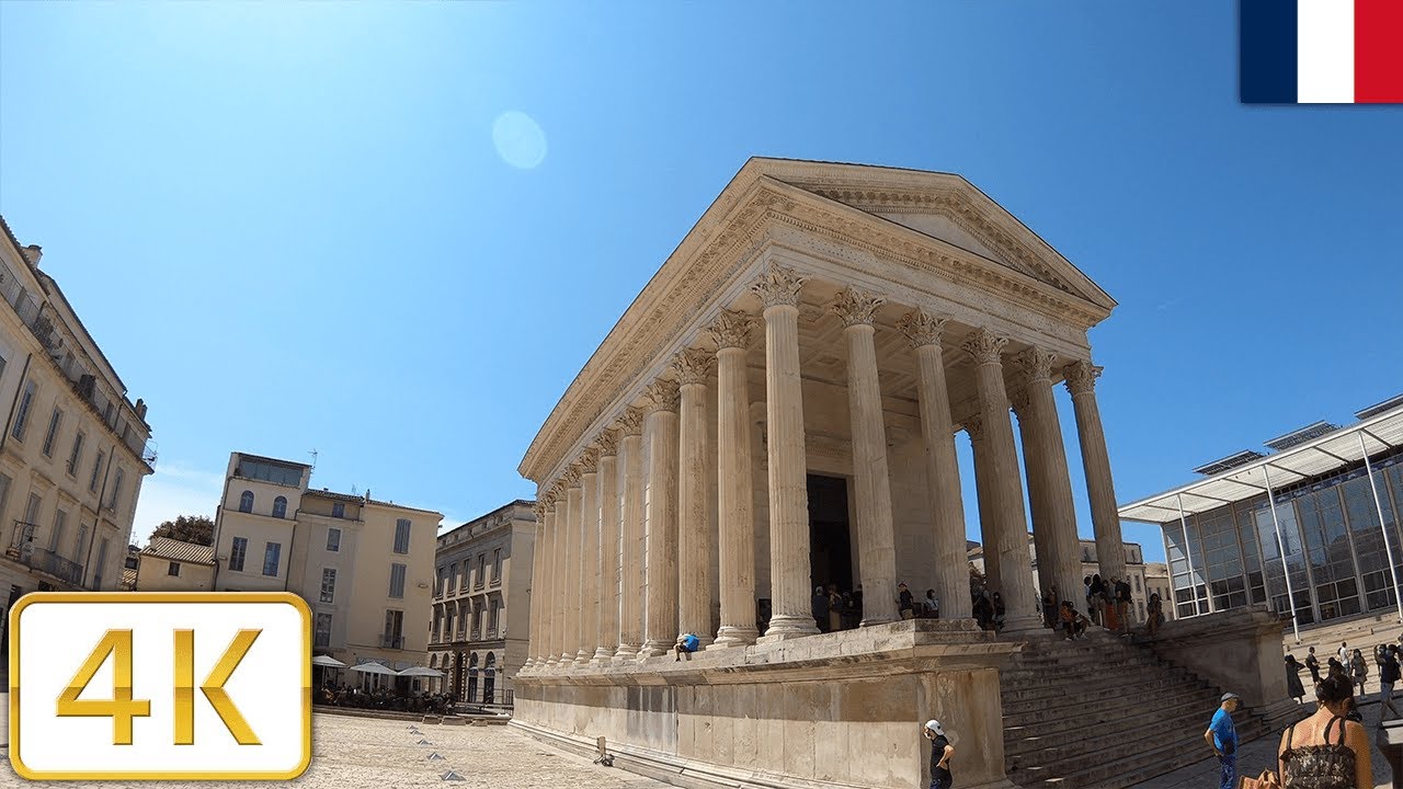 Maison Carrée in Nîmes, France | Summer 2021【4K】