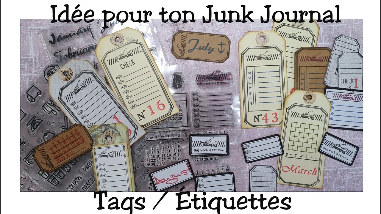 Idée pour ton Junk Journal *33* Tags/Étiquette Note (Beebeecraft)