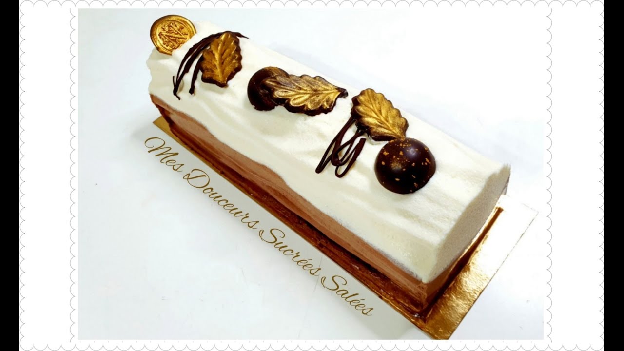 Recette Bûche aux 3 chocolats de Valrhona