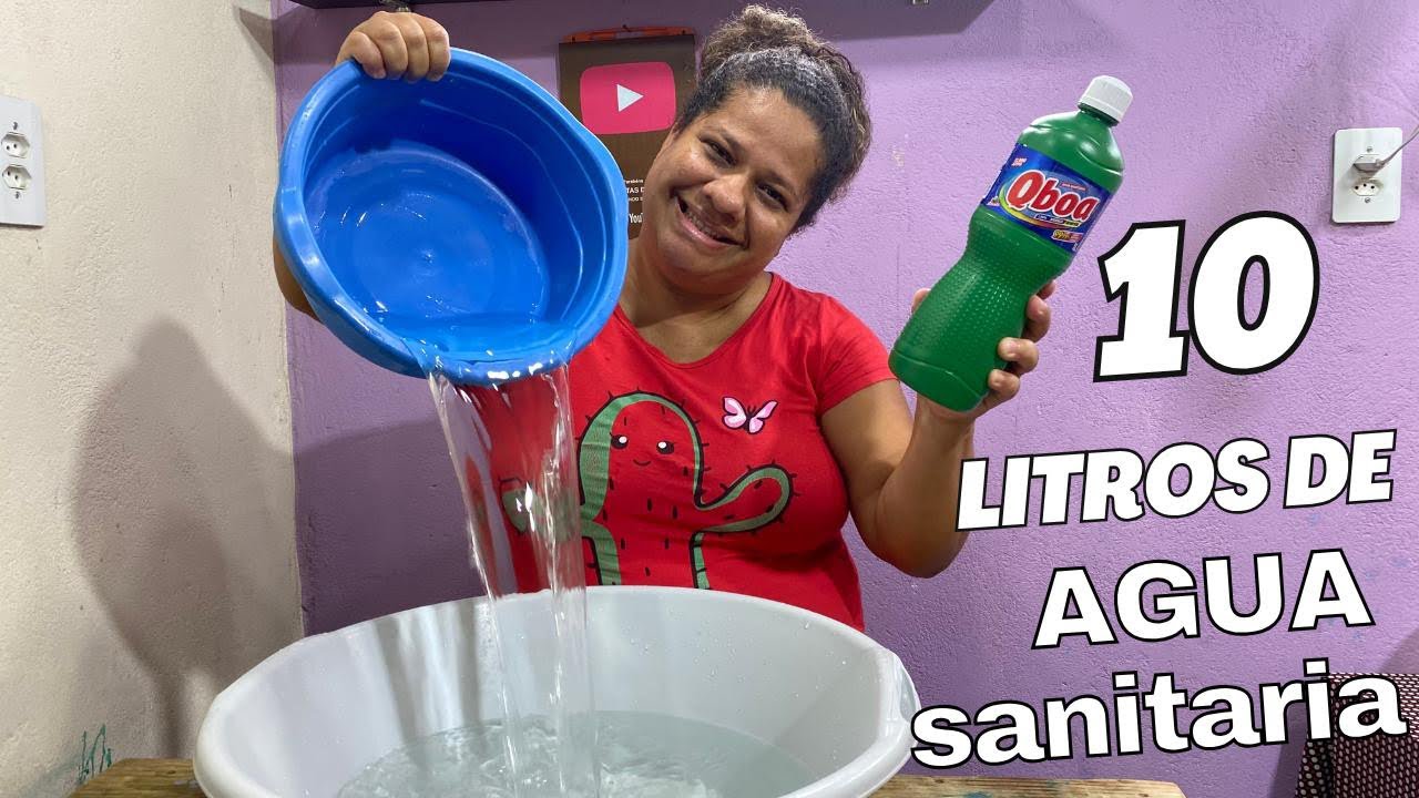 💰Como fazer 10 litros de ÁGUA SANITÁRIA com economia parei de gastar dinheiro