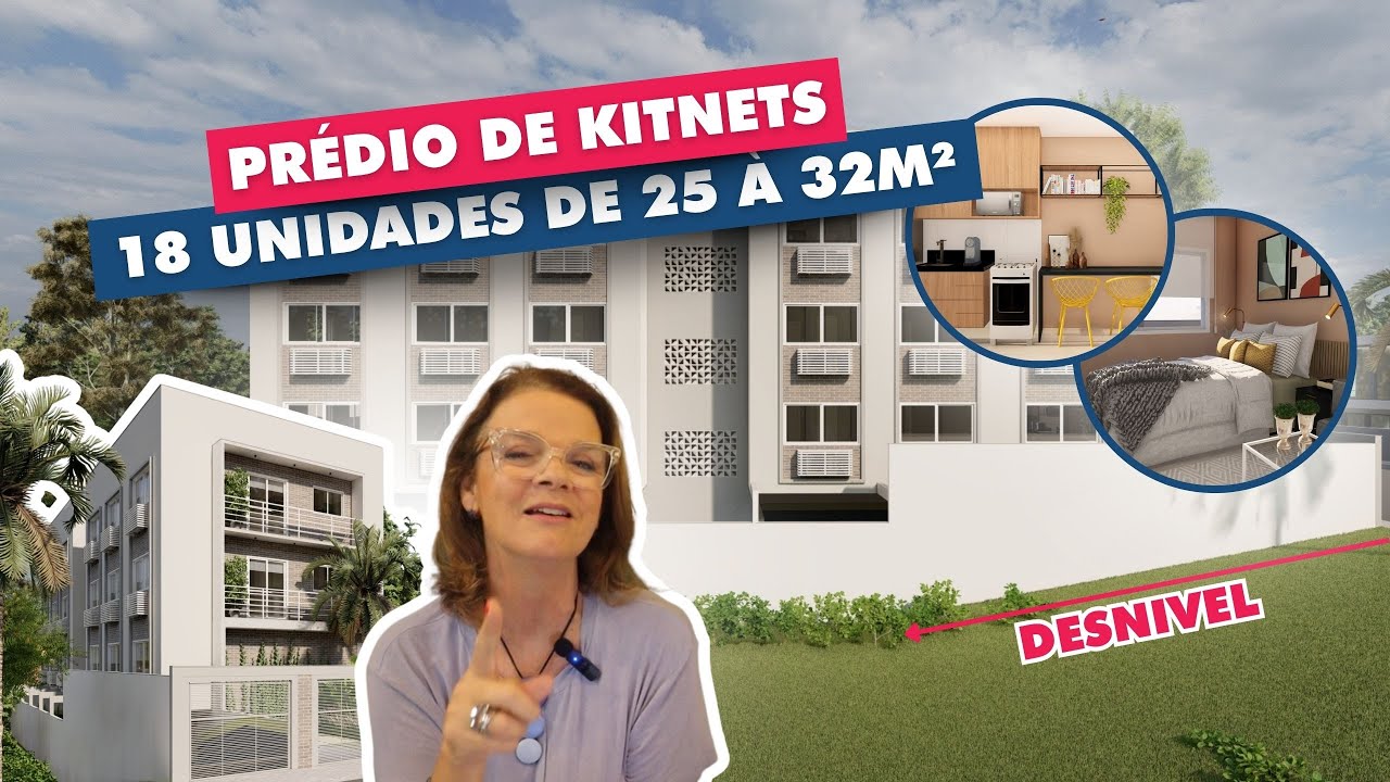Menos que R$ 70 mil para Construir | Tour por Kitnet de 25m² e Kitnet de 32m² | Prédio de Kitnets