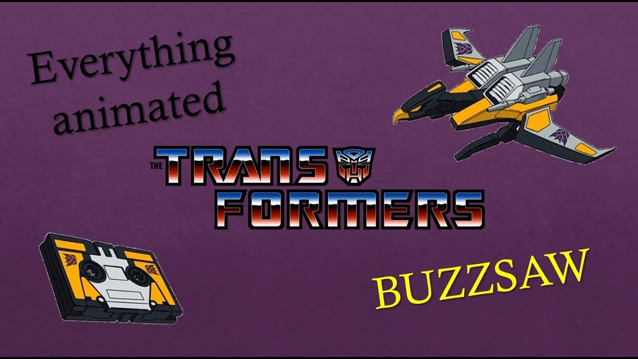 Buzzsaw Transformers Generation 1 & Headmasters - all the animation.