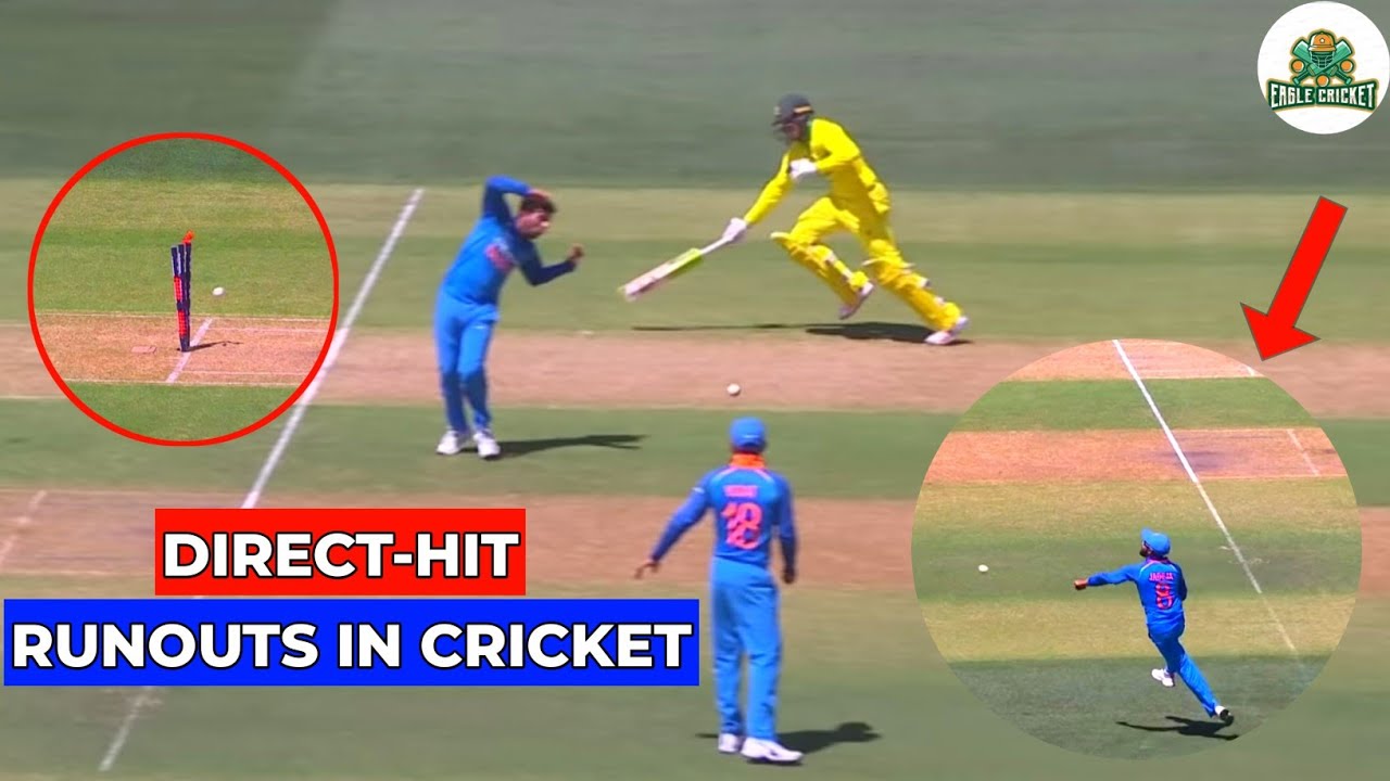 Top 10 direct hit runouts in cricket || Eagle cricket || top 10 run outs in cricket