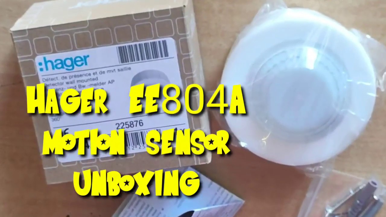 Hager motion sensor EE804A unboxing