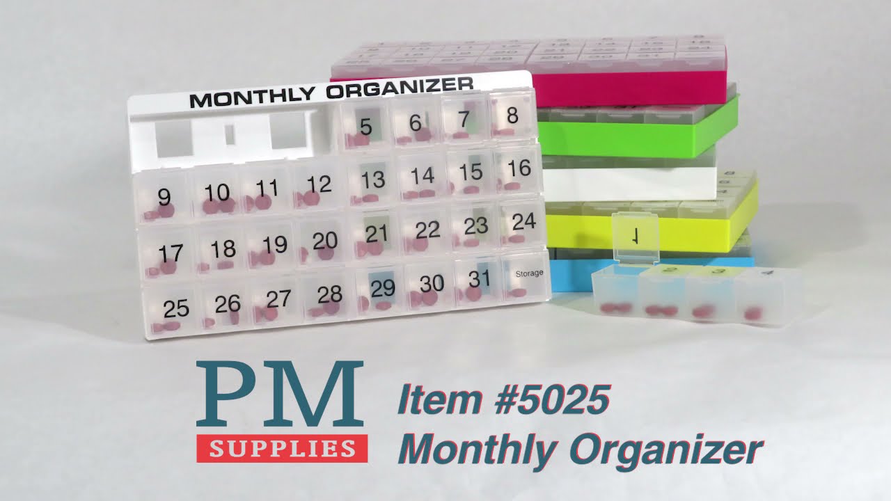 5025 Monthly Pill Organizers