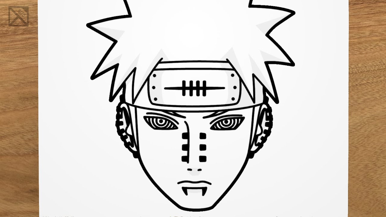 Как нарисовать Нагато (Наруто) / How to draw PAIN / NAGATO (NARUTO)