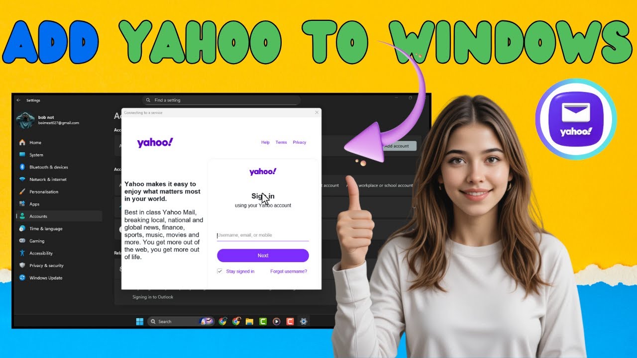 Как добавить Yahoo Mail в Windows 11 (пошаговая инструкция)