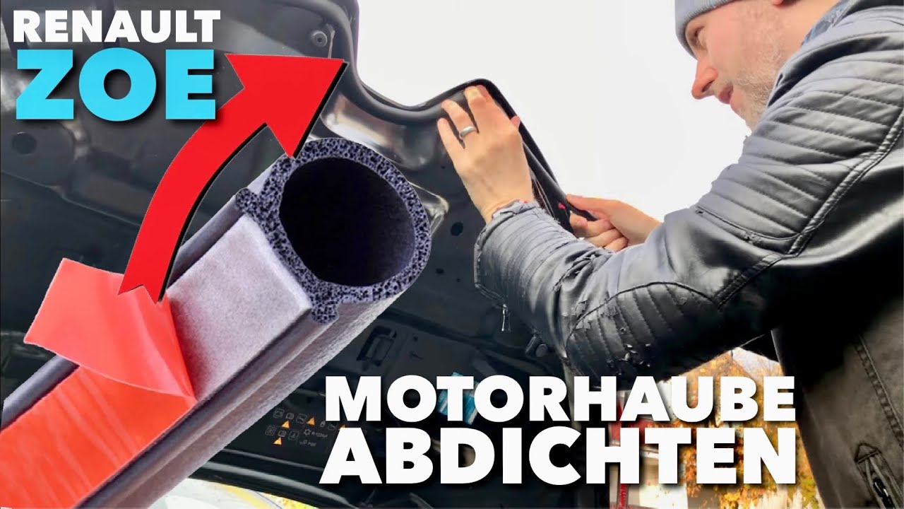 Renault ZOE Motorhaube abdichten und gegen Wasser & Schmutz schützen - Anleitung & Tutorial DIY