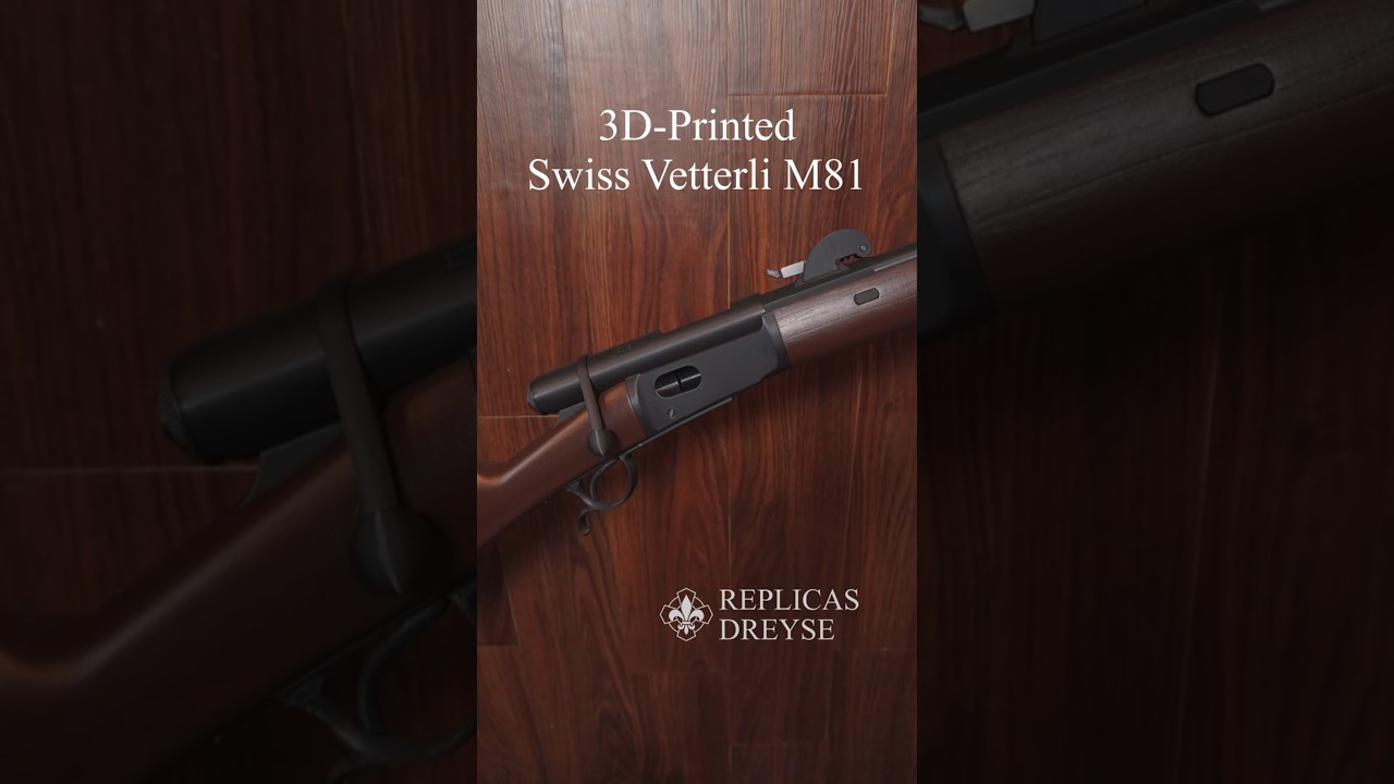 Swiss Vetterli 3D-Printed Replica  #3dprinting #militaryhistory #historicalweapons
