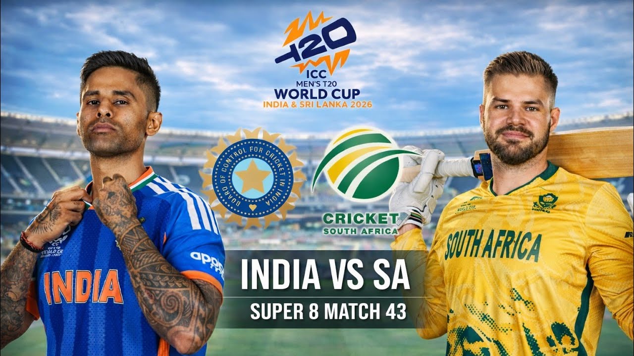 India vs South Africa | Icc Men's T20 World Cup | Super 8 Match 43