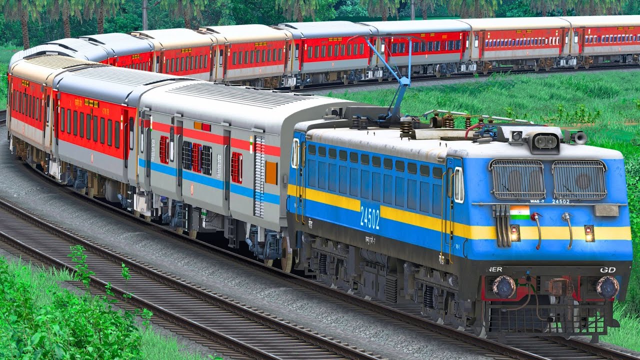 TRAINS CROSSING SPEED IN CURVED RAIL ROAD | BUMPY RAILROAD | Train Simulator | Railwork | NTG GAMING