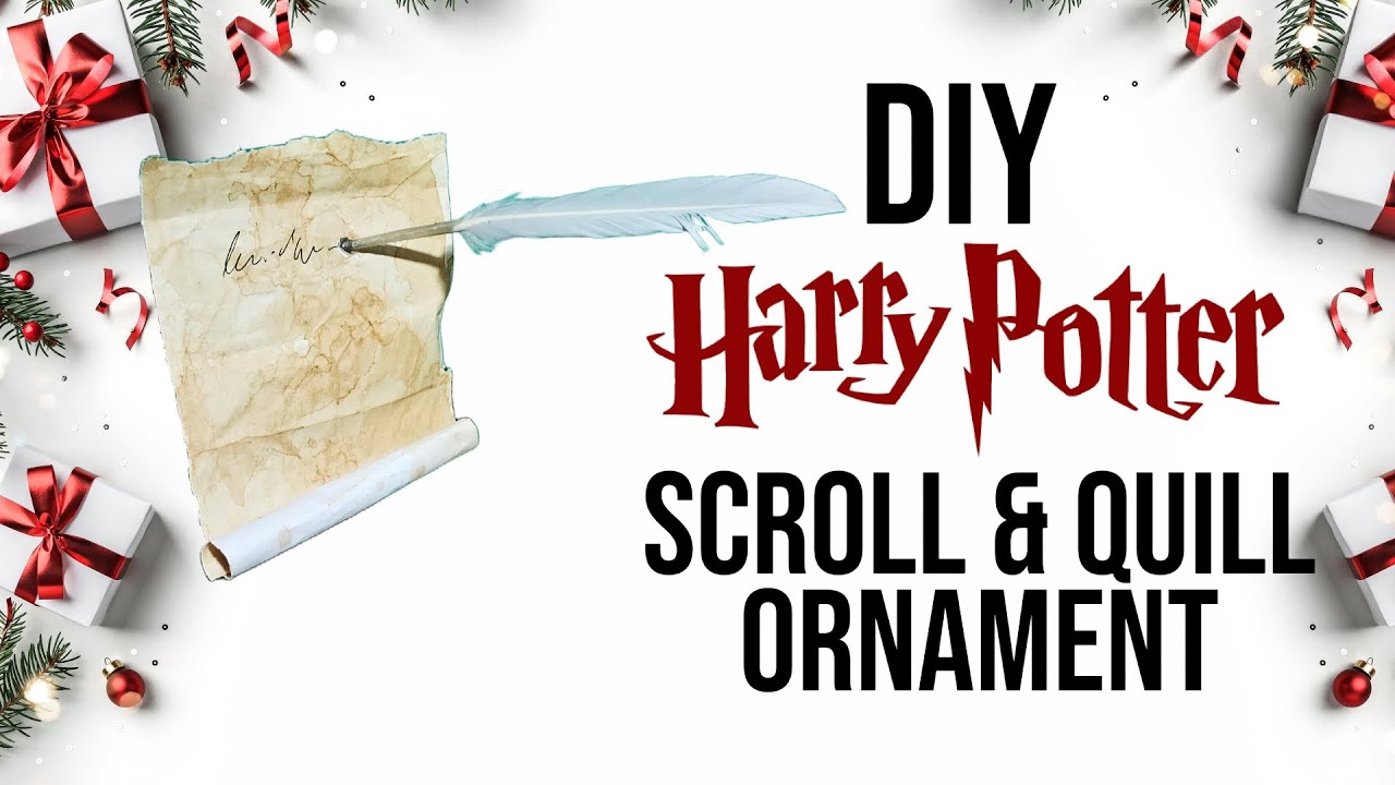 EASY DIY Harry Potter Cascading Scroll Christmas Ornament!
