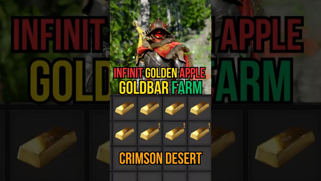 Infinite Gold Bar Farm in Crimson Desert (Golden Apple Hedgehog) #crimsondesert #gaming #shorts