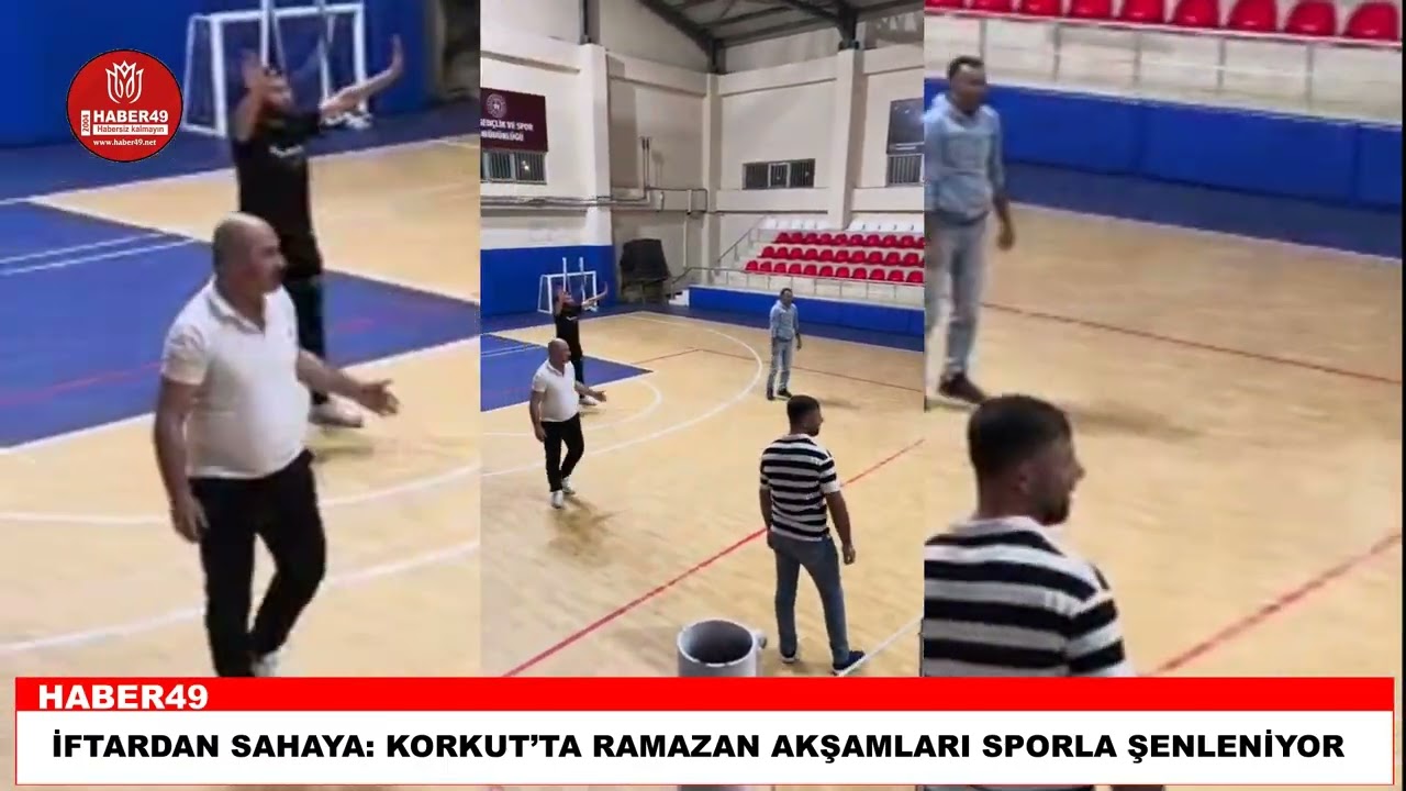 Korkut'ta Ramazan hareketliliği: İftar sonrası spor salonu dolup taşıyor