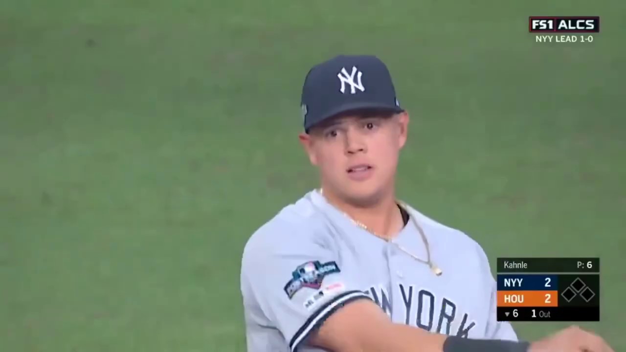 Gio Urshela Makes Fantasic Leaping Catch Vs Astros Game 2 ALCS (10/13/19)