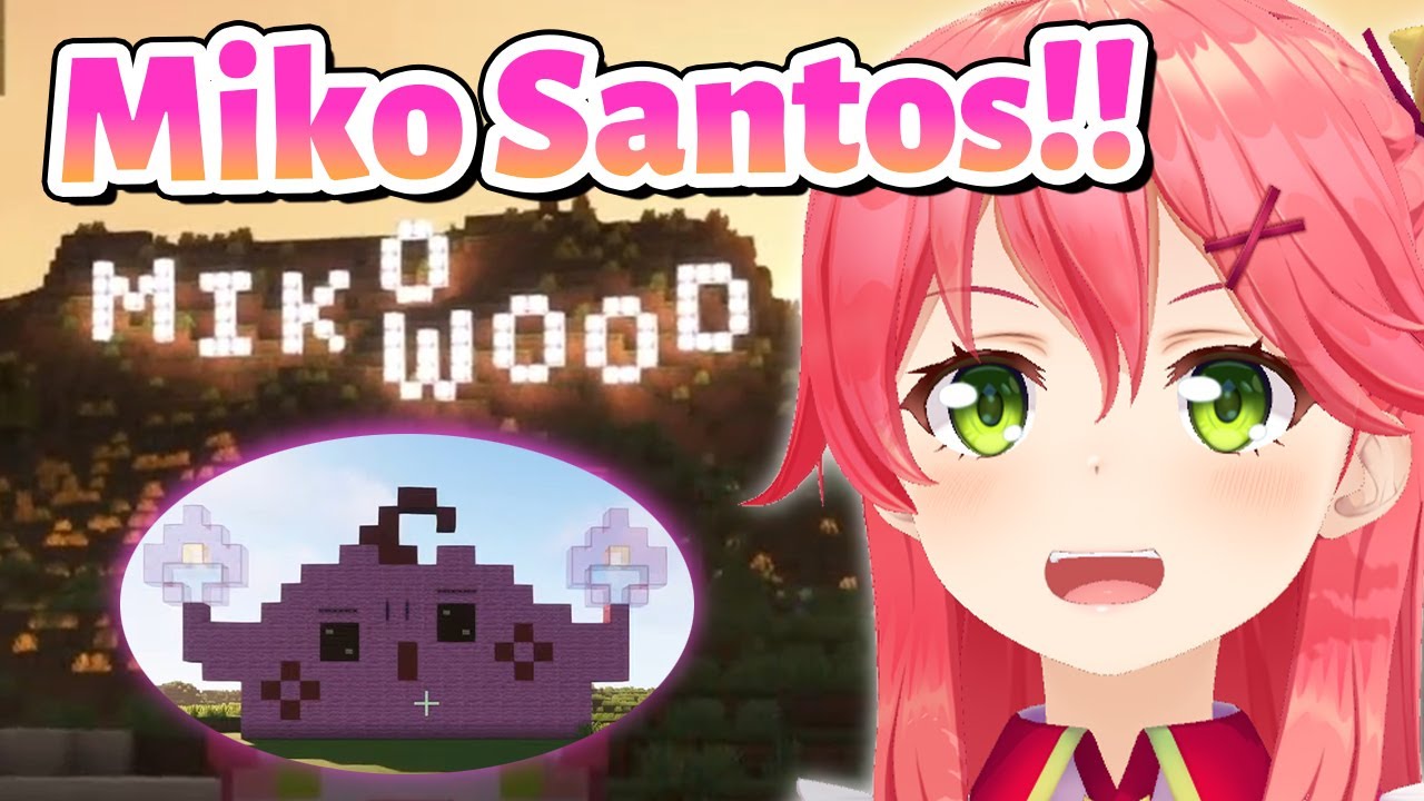 The construction has begun at Miko's Island【Minecraft/Hololive Clip/EngSub】