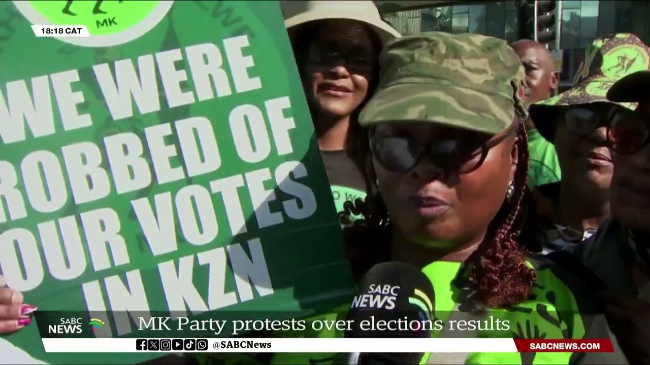 MK Party members march in Durban over May election results